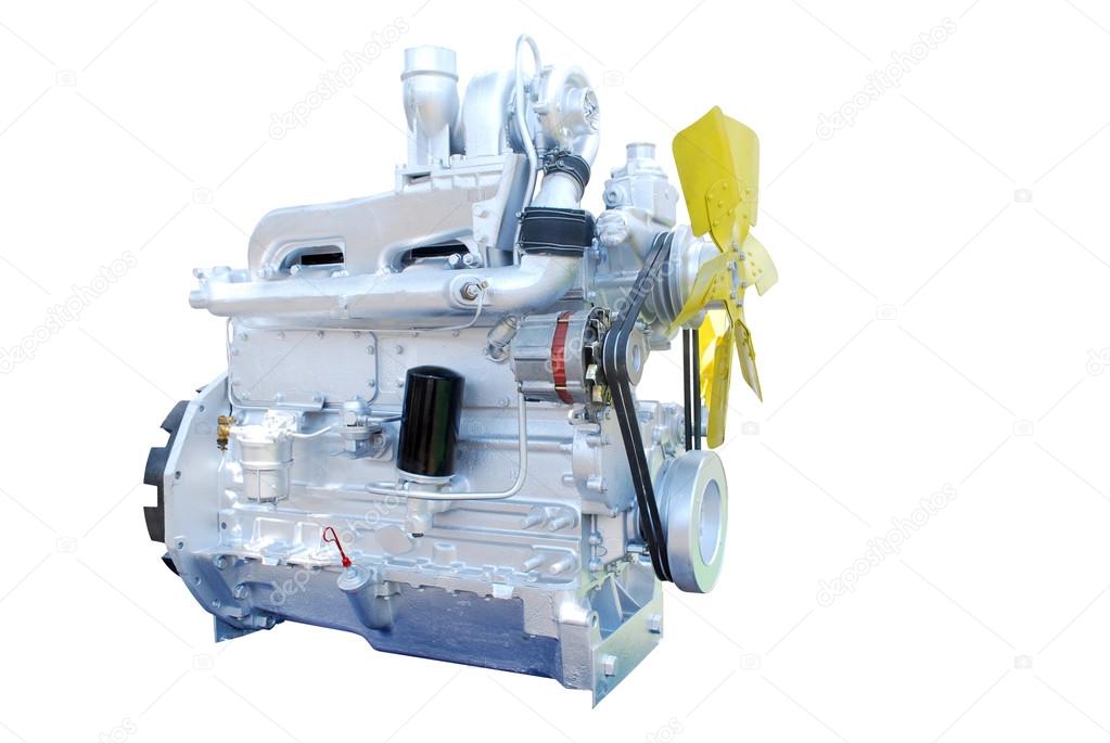 diesel engine isolated on white