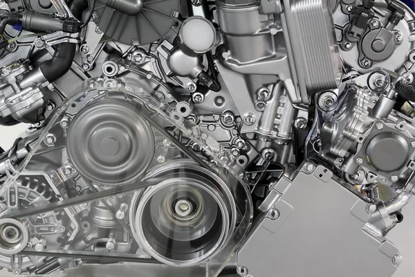 Autó motor öv és fogaskerekek részletek — Stock Fotó
