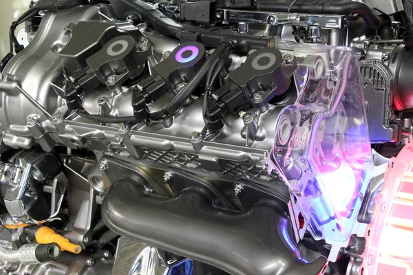 Car hybrid engine futuristic technology — Stock Photo, Image