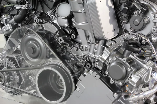 Мощный двигатель автомобиля новая технология — стоковое фото