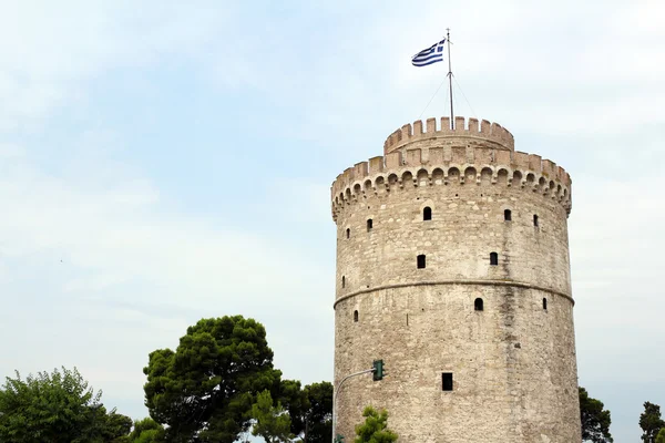 Διάσημο ορόσημο Λευκός Πύργος Θεσσαλονίκη — Φωτογραφία Αρχείου