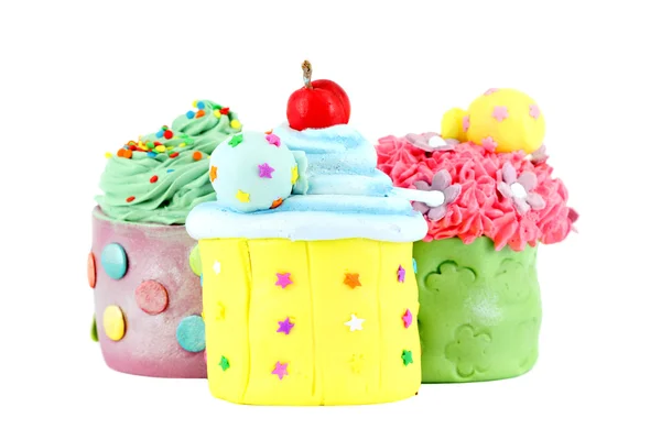 Dolci cupcake su sfondo bianco — Foto Stock