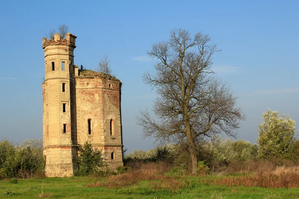 Oude geruïneerd kasteel Oost-Europa — Stockfoto