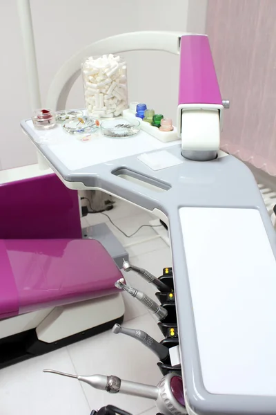 Dental chair with equipment — Stock Photo, Image