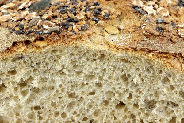 Brot hautnah Lebensmittel Hintergrund — Stockfoto