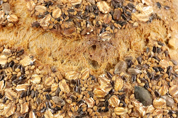 Pane con semi dettaglio cibo sfondo — Foto Stock