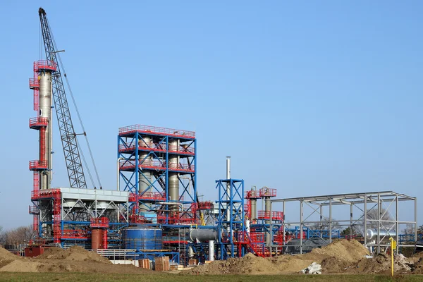 Nya fabriken konstruktion webbplats industrin zon — Stockfoto