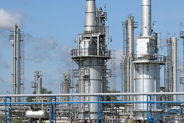 Petrolkémiai gépek részletes ipari zóna — Stock Fotó