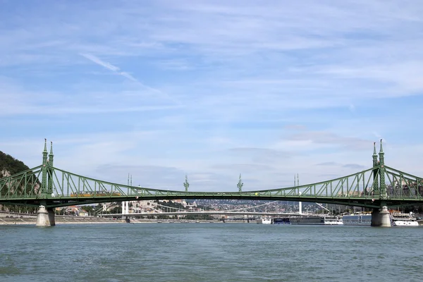 Ελευθερίας γέφυρα στον ποταμό Δούναβη Βουδαπέστη — Φωτογραφία Αρχείου