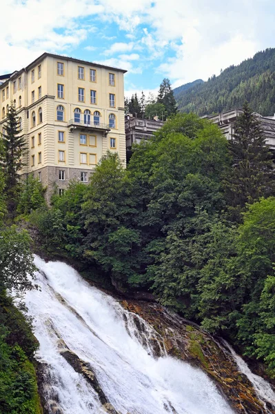 Vodopád Gasteiner Ache Řeka Bad Gastein Letní Sezóna — Stock fotografie