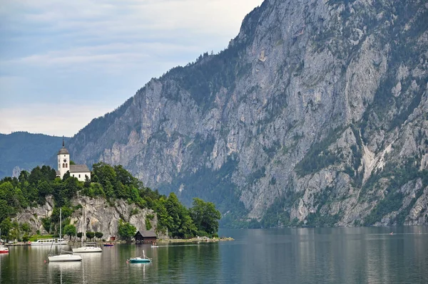 Johannesberg Παρεκκλήσι Traunkirchen Στο Traunsee — Φωτογραφία Αρχείου