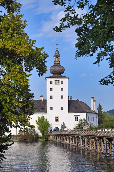 Castillo Schloss Ort Orth Lago Traunsee Gmunden — Foto de Stock