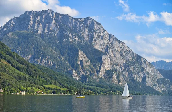 Lake Traun Traunsee Upper Austria Landscapes Summer Season — Zdjęcie stockowe