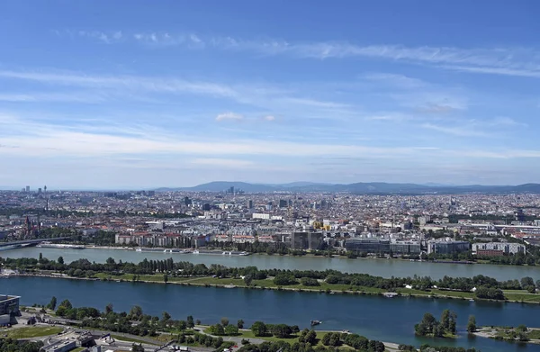 Danube River Vienna Cityscape — Φωτογραφία Αρχείου