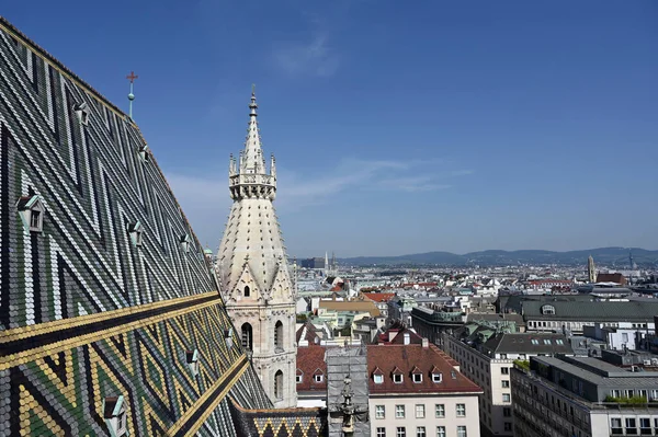 Θέα Από Τον Καθεδρικό Ναό Του Αγίου Στεφάνου Στη Βιέννη — Φωτογραφία Αρχείου