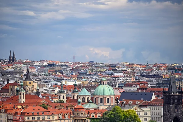 Прага Панорама Города Чешская Республика — стоковое фото