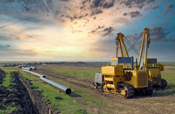 Gaspipeline Und Maschinenbauindustrie — Stockfoto