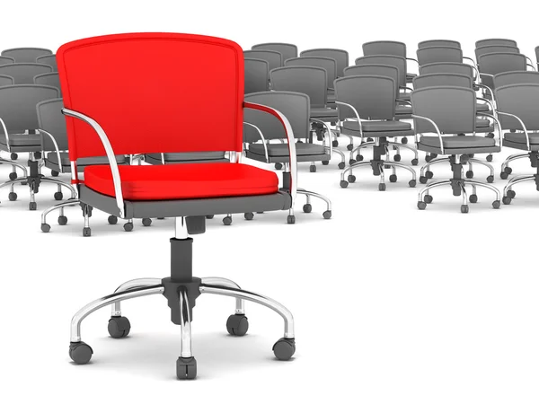 Leadership concept - chairs — Stock Photo, Image