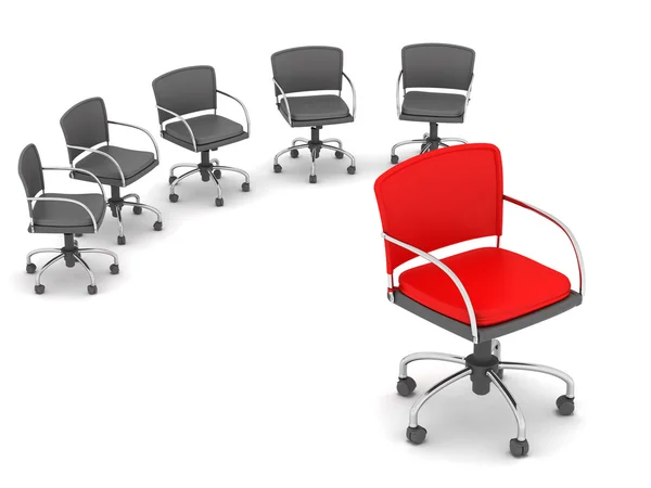 Vedení koncepce - židle — Stock fotografie