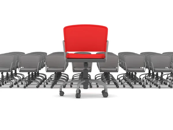 Leadership concept - chairs — Stock Photo, Image