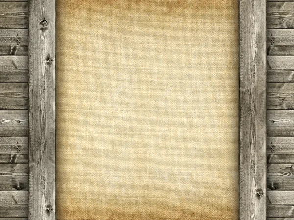 Sjabloon - oude handgeschept papier en hout — Stockfoto