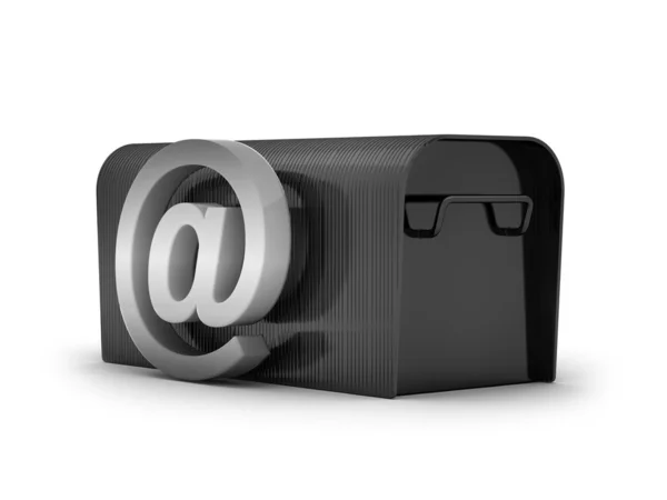 Mailbox and e-mail sign — Stock Photo, Image