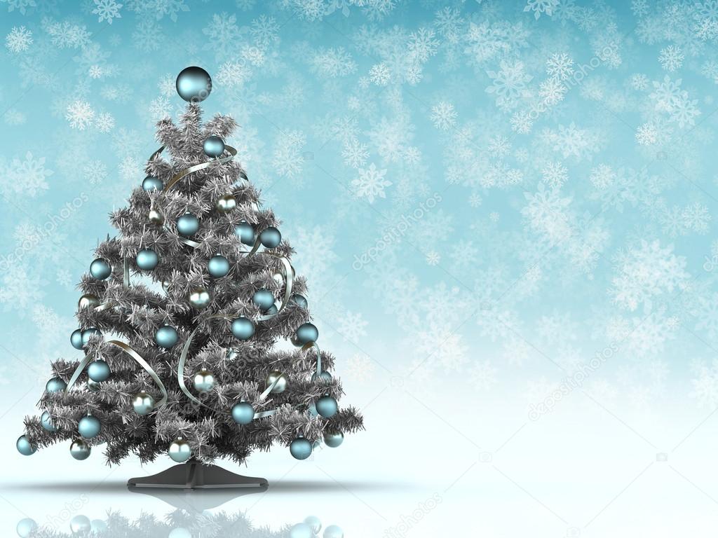 圣诞模板 圣诞树在蓝色背景 图库照片 C Digieye