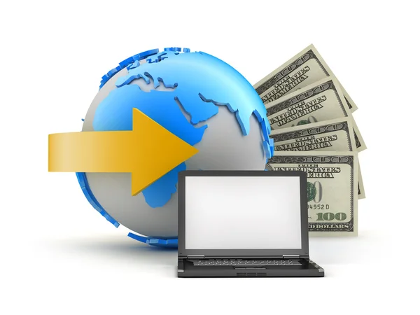 Online transacties - concept illustratie — Stockfoto