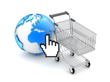 e-alışveriş - konsept illüstrasyon
