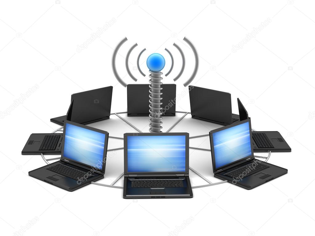 Wireless network - concept illustration