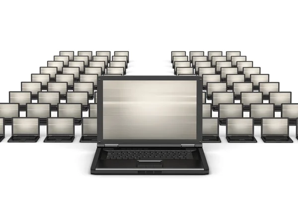 Laptopok, fehér háttér — Stock Fotó