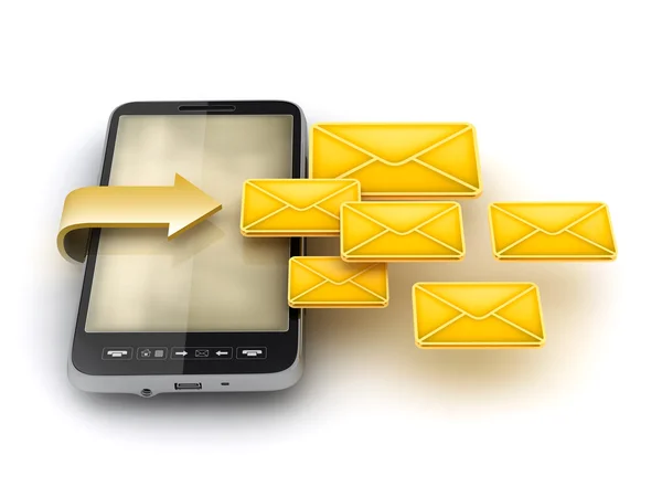 Tecnología móvil - Servicio de mensajes cortos (SMS) ) —  Fotos de Stock
