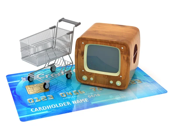 Tv Shopping - concept illustration — Stock Photo, Image