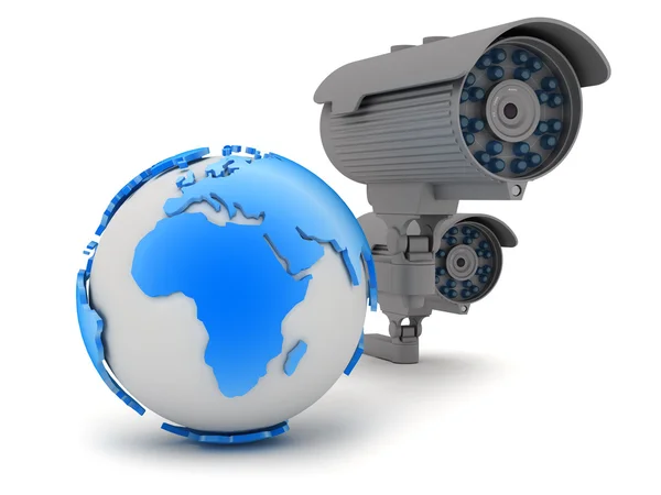 Security - video surveillance camera — Stock Photo, Image