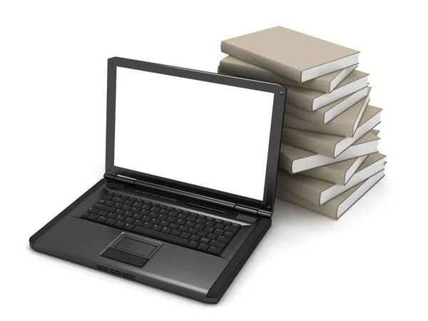 Personal computer and books — Stock Photo, Image