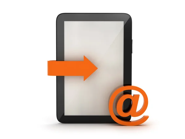 E-mail van uw tablet pc — Stockfoto