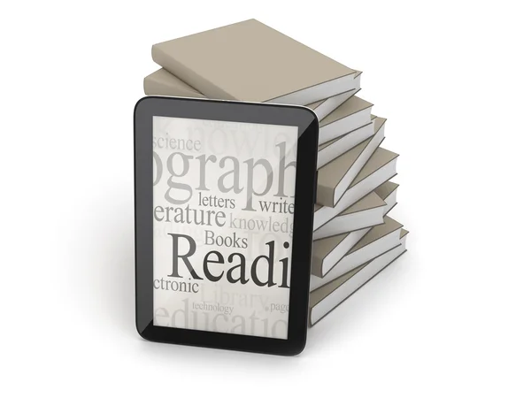 Tablet and books — Stock Photo, Image