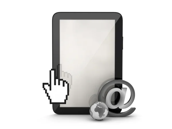 Tablet-Computer und E-Mail-Zeichen — Stockfoto