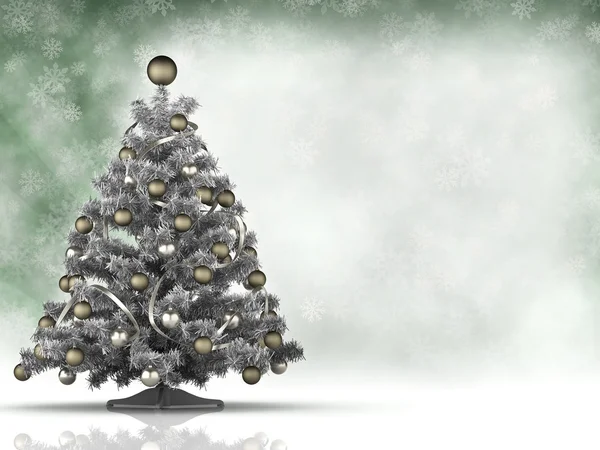 Рождественское дерево и пробел для вашего текста — стоковое фото