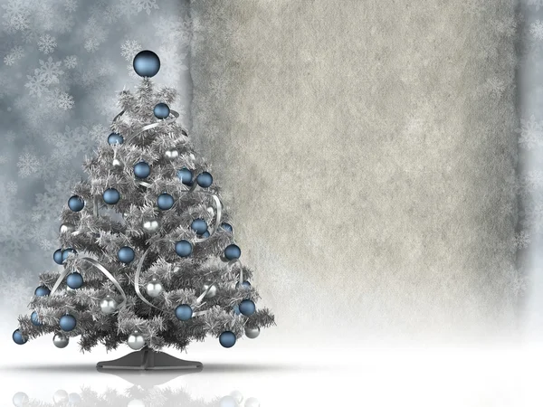 Рождественская елка и лист бумаги ручной работы — стоковое фото