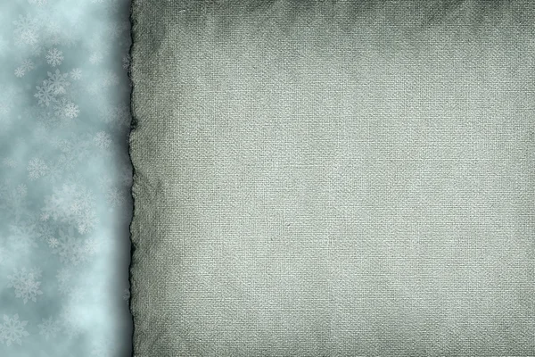 Snöflingor och blankt papper plåt — Stockfoto