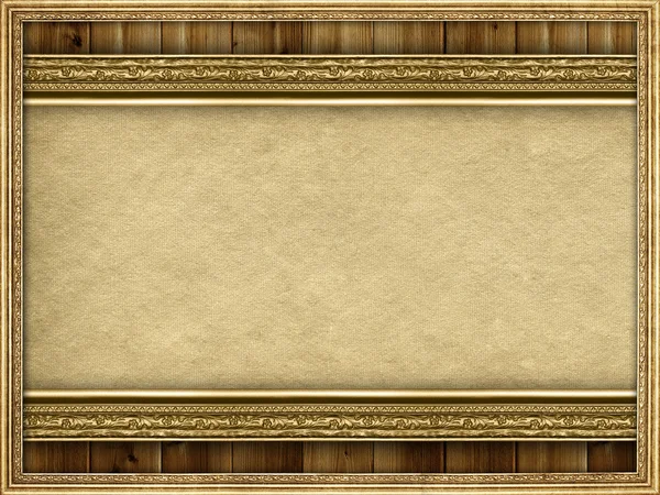 Blank handmade paper sheet and picture frame — Stock Photo, Image