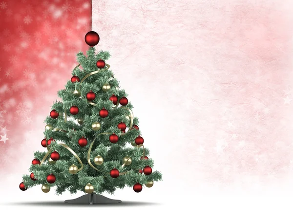 Рождественский фон - елка и пустое место для текста — стоковое фото