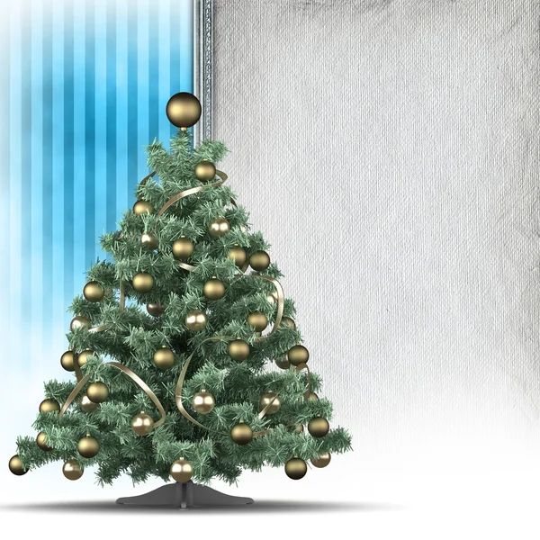 Christmas tree and blank space in background for text — Stock Photo, Image