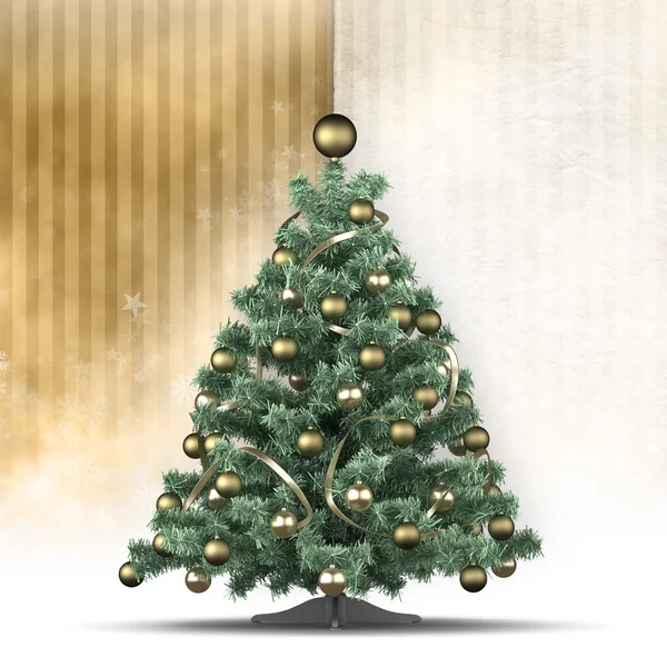 Karácsonyi kártya sablon - xmas fa és szöveg üres hely — Stock Fotó