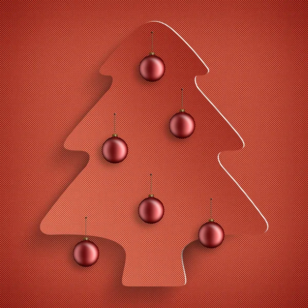 Abstract Christmas tree and baubles — Stock Photo, Image