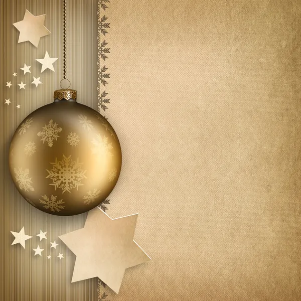 Fondo de Navidad - bauble y estrellas —  Fotos de Stock