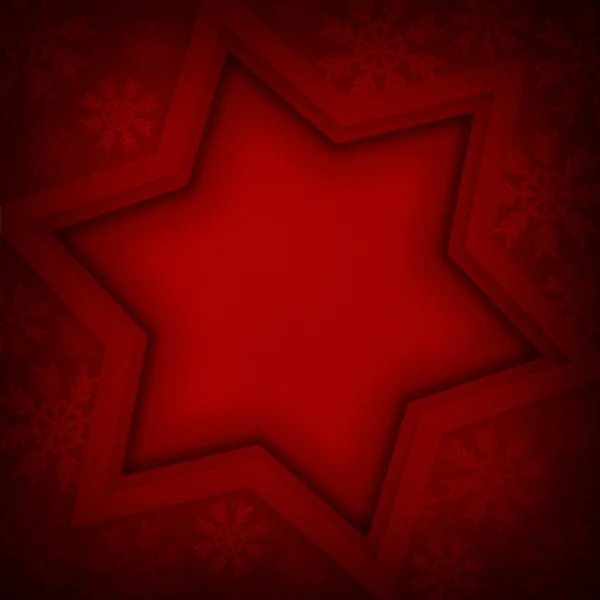 Kerstmis achtergrond - ster en sneeuwvlokken — Stockfoto
