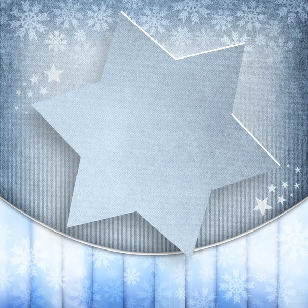 Bakgrund - blå julstjärna — Stockfoto