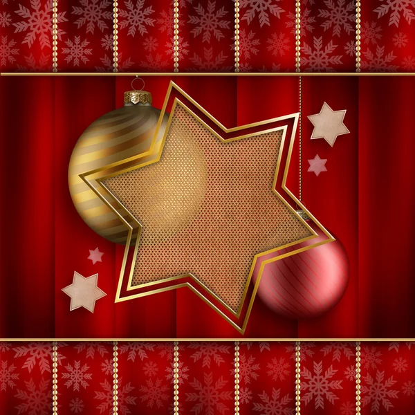 Christmas stars and baubles — Stock Photo, Image